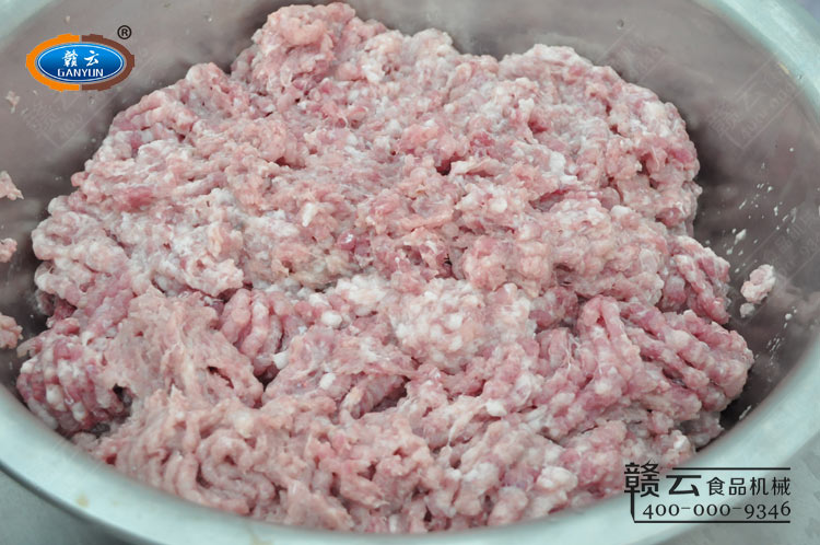 強(qiáng)力絞肉機(jī)絞好的肉粒